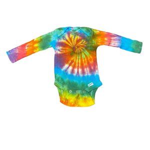 Rainbow Spiral Tie Dye Baby Bodysuit || 3-6 Months